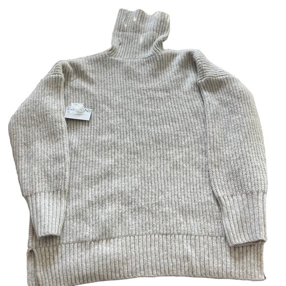 NWT Nine West Cowl Neck Gray Chunky Sweater-Size Large - Picture 1 of 7